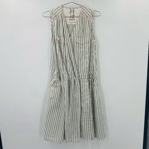 Johnny Was Pete & Greta Sleeveless Wrap Mini Dress Striped Size Small